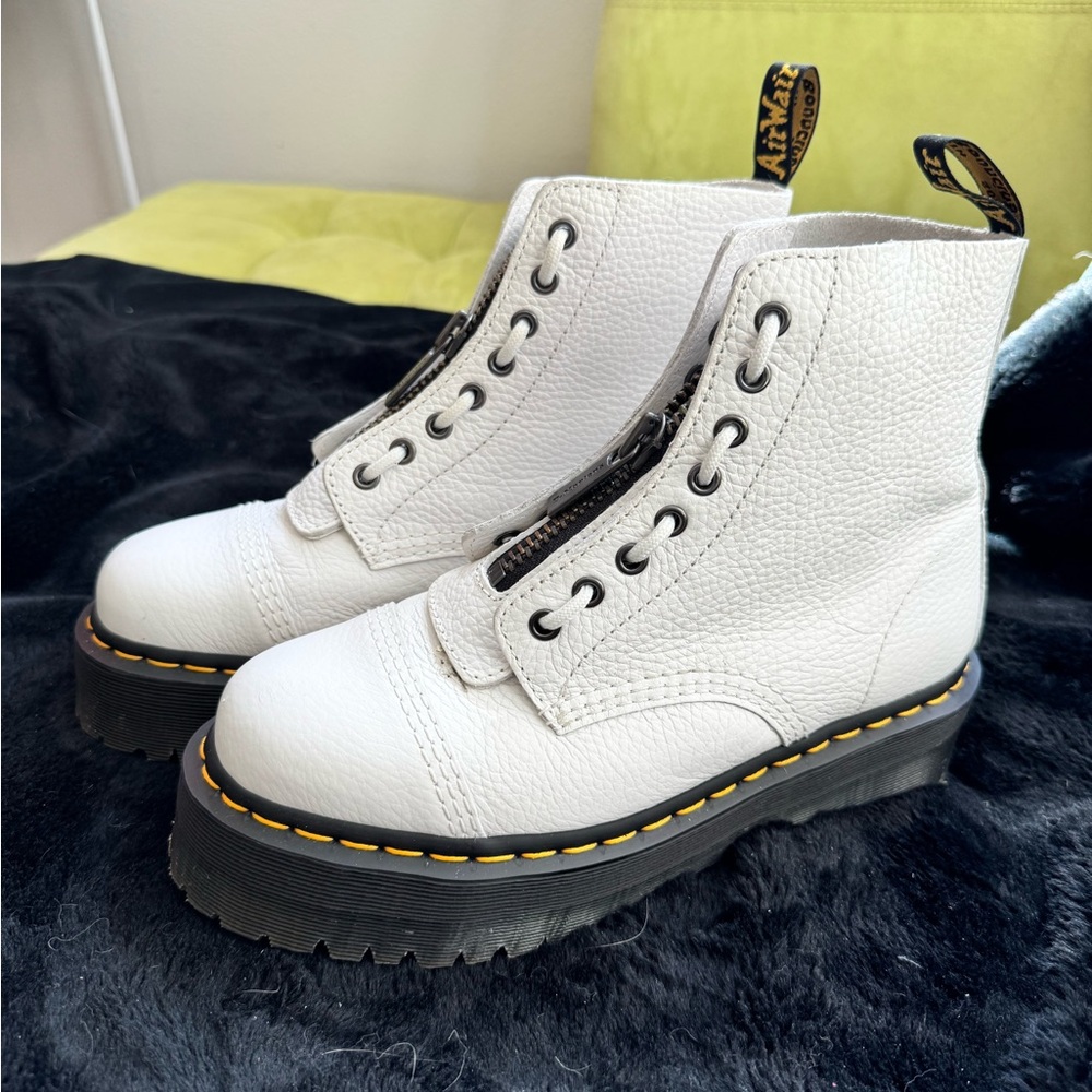 NEW Dr Martens White Leather Women's Boots